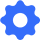 Ícone de uma engrenagem azul